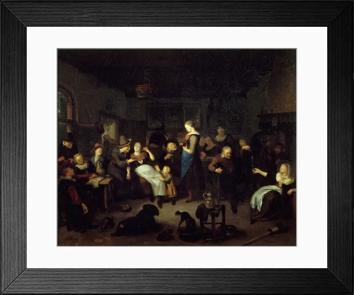 Framed Print : Interior of the cabaret, between 1670 and 1702. Creator: Richard Brakenburgh Framed Print : Interior of the cabaret, between 1670 and 1702. Creator: Richard Brakenburgh