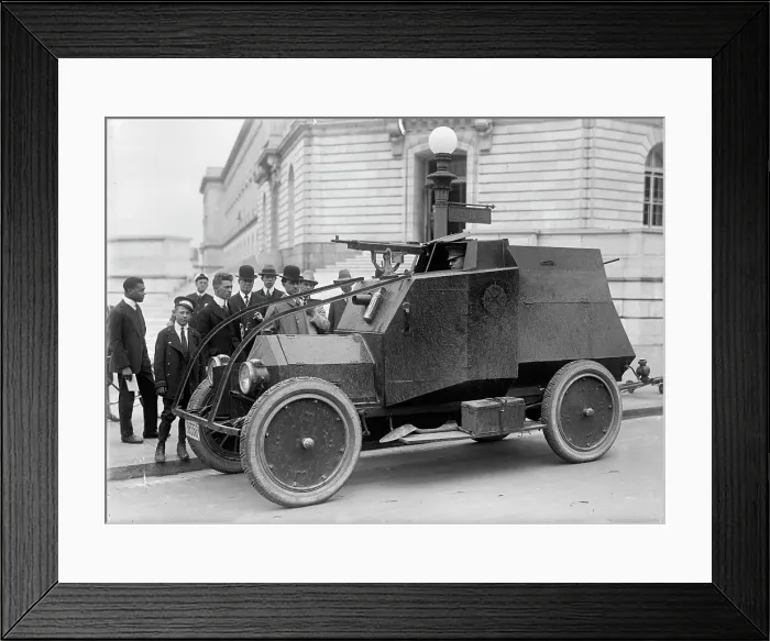 Framed Print : Army, U.S. Armored Car, 1916. Creator: Harris & Ewing. Army, U.S. Armored Car, 1916. Creator: Harris & Ewing Framed Print : Army, U.S. Armored Car, 1916. Creator: Harris & Ewing. Army, U.S. Armored Car, 1916. Creator: Harris & Ewing
