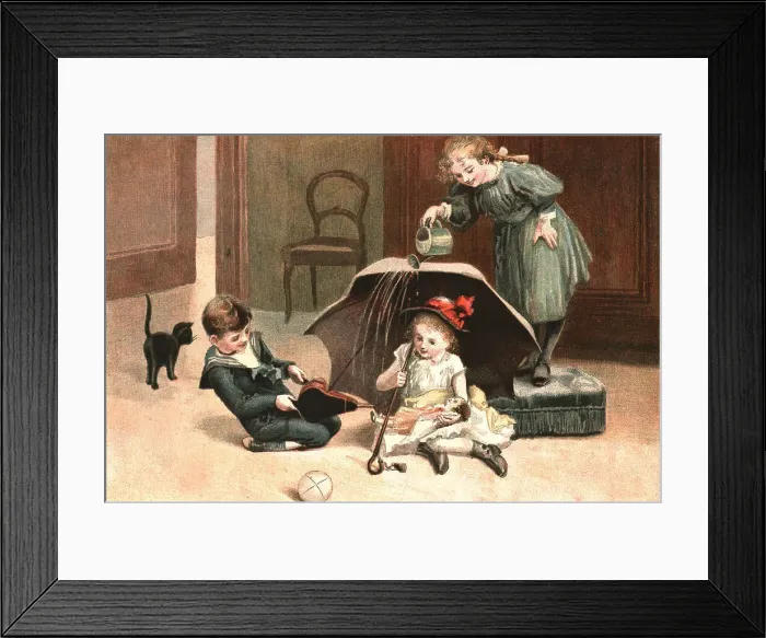 Framed Print : Playtime in the Nursery; Just like a Real Wet Day, 1890. Creator: Alice Mary Morgan. Playtime in the Nursery; Just like a Real Wet Day, 1890. Creator: Alice Mary Morgan Framed Print : Playtime in the Nursery; Just like a Real Wet Day, 1890. Creator: Alice Mary Morgan. Playtime in the Nursery; Just like a Real Wet Day, 1890. Creator: Alice Mary Morgan