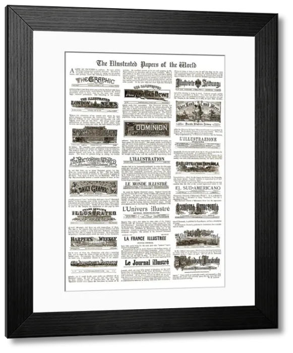Framed Print : The Illustrated Papers of the World, 1890. Creator: Unknown Framed Print : The Illustrated Papers of the World, 1890. Creator: Unknown