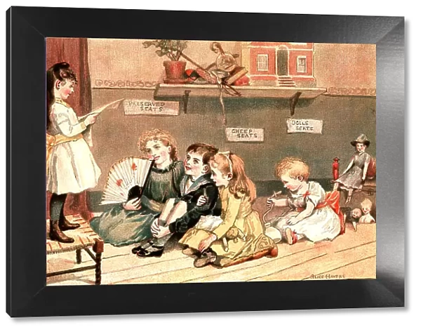 Playtime in the Nursery; 'A Concert', 1890. Creator: Alice Mary Morgan. Playtime in the Nursery; 'A Concert', 1890. Creator: Alice Mary Morgan