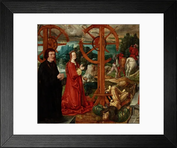Framed Print : The Martyrdom of Saint Catherine, 1530s. Creator: Woensam, Anton (of Worms) (1492 / 1500-1541) Framed Print : The Martyrdom of Saint Catherine, 1530s. Creator: Woensam, Anton (of Worms) (1492 / 1500-1541)