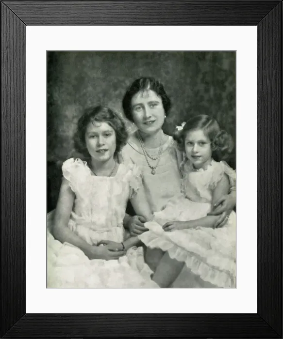 Framed Print : Three Royal Ladies - 1937, 1947. Creator: Unknown Framed Print : Three Royal Ladies - 1937, 1947. Creator: Unknown