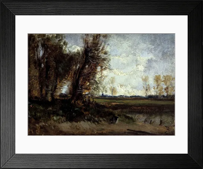 Framed Print : La mare, between 1850 and 1860. Creator: Felix Francois Georges Philibert Ziem Framed Print : La mare, between 1850 and 1860. Creator: Felix Francois Georges Philibert Ziem
