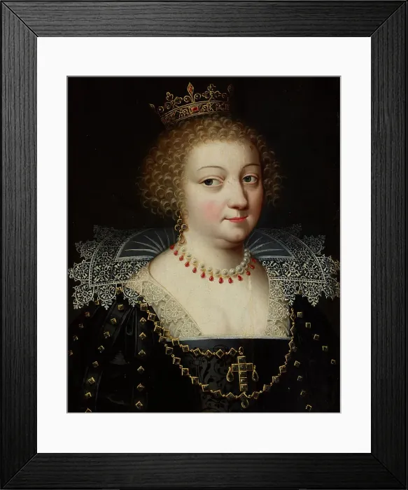Framed Print : Portrait of Anne of Austria (1601-1666), Between 1621 and 1630. Creator: Anonymous Framed Print : Portrait of Anne of Austria (1601-1666), Between 1621 and 1630. Creator: Anonymous