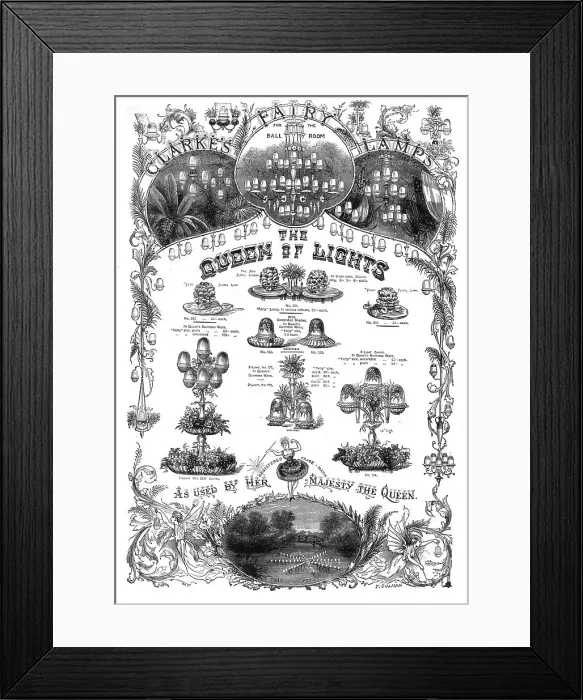 Framed Print : Clarke's Fairy Lights, The Queen of Lights, 1891. Creator: Unknown Framed Print : Clarke's Fairy Lights, The Queen of Lights, 1891. Creator: Unknown
