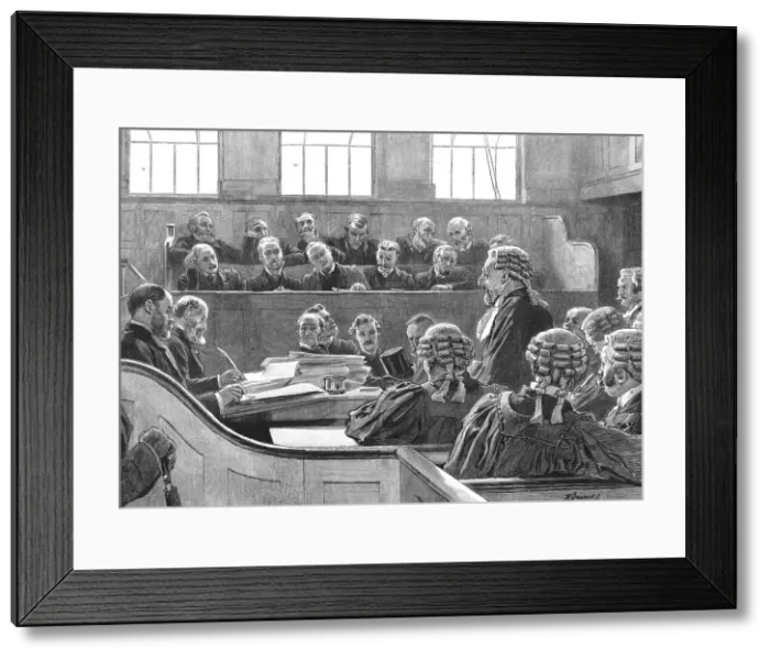 Framed Print : The Central Criminal Court - New Court, Old Bailey, 1891, 1891. Creator: Robert Barnes Framed Print : The Central Criminal Court - New Court, Old Bailey, 1891, 1891. Creator: Robert Barnes