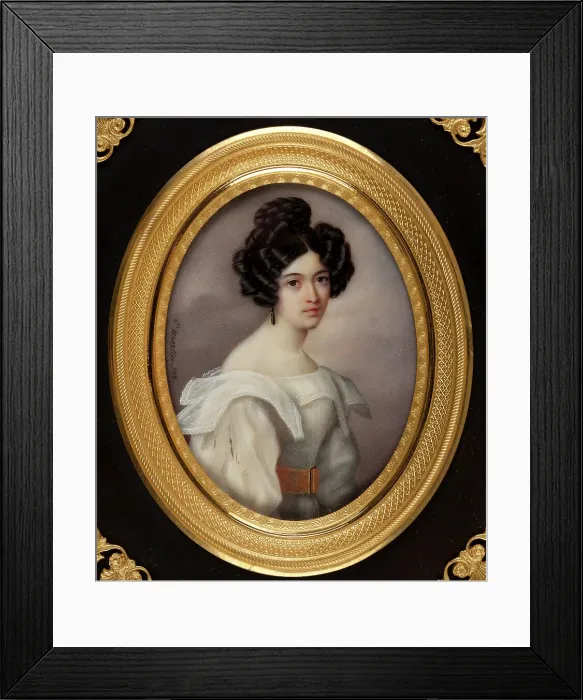 Framed Print : Portrait of Alexandra Smirnova-Rosset (1809-1882), c. 1830. Creator: Martin, E. (active ca 1830) Framed Print : Portrait of Alexandra Smirnova-Rosset (1809-1882), c. 1830. Creator: Martin, E. (active ca 1830)