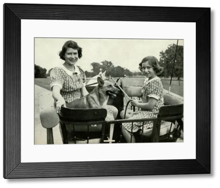 Framed Print : Driving with Her Sister in Windsor Great Park - 1941, 1947. Creator: Unknown Framed Print : Driving with Her Sister in Windsor Great Park - 1941, 1947. Creator: Unknown