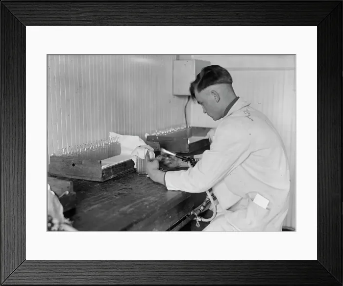 Framed Print : Army, U.S. Army Medical School; Typhoid Vaccine, 1917. Creator: Harris & Ewing. Army, U.S. Army Medical School; Typhoid Vaccine, 1917. Creator: Harris & Ewing Framed Print : Army, U.S. Army Medical School; Typhoid Vaccine, 1917. Creator: Harris & Ewing. Army, U.S. Army Medical School; Typhoid Vaccine, 1917. Creator: Harris & Ewing