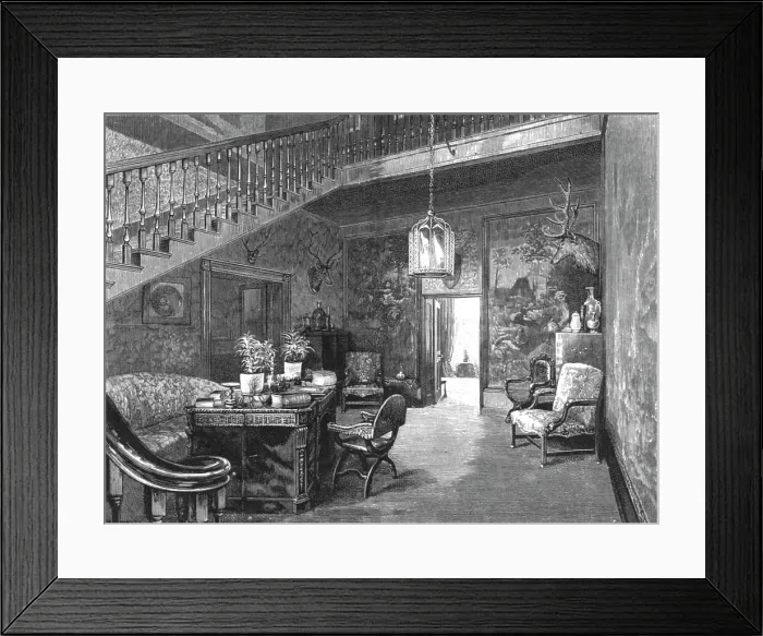 Framed Print : The home of TRH Prince and Princess Christian, The Hall, Cumberland Lodge, 1891. Creator: Unknown Framed Print : The home of TRH Prince and Princess Christian, The Hall, Cumberland Lodge, 1891. Creator: Unknown