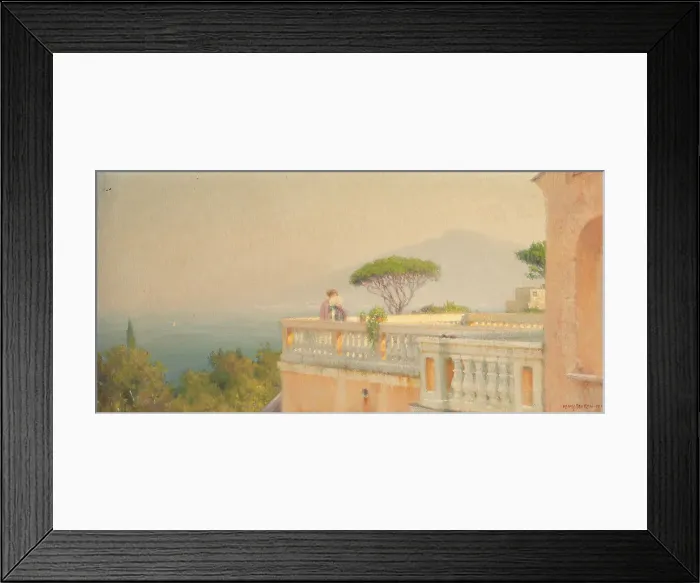 Framed Print : Terrace of the Hotel Cocumella, 1913. Creator: Henry Brokman Framed Print : Terrace of the Hotel Cocumella, 1913. Creator: Henry Brokman