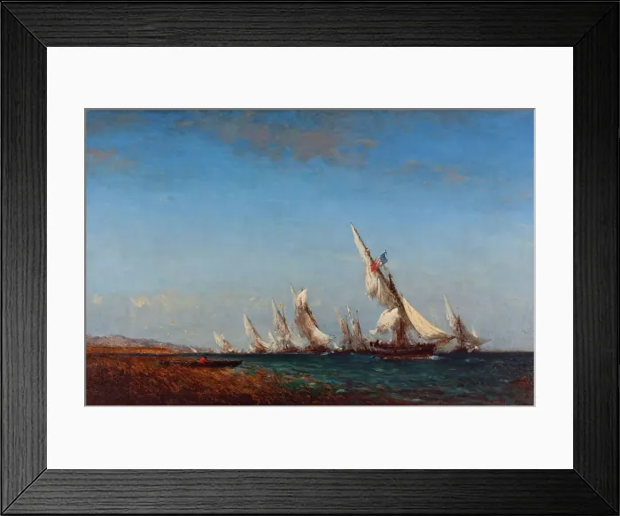 Framed Print : Rentrée de pêcheurs à Martigues. Creator: Felix Francois Georges Philibert Ziem Framed Print : Rentrée de pêcheurs à Martigues. Creator: Felix Francois Georges Philibert Ziem