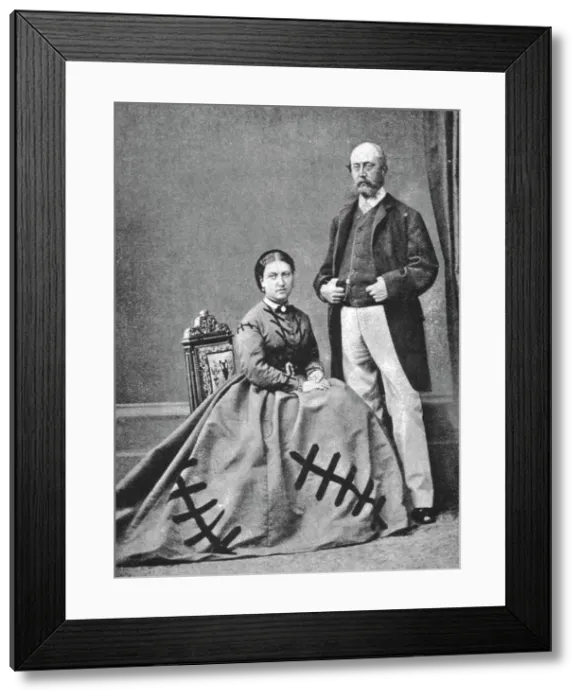 Framed Print : TRH Prince and Princess Christian, 1866, 1891. Creator: Unknown Framed Print : TRH Prince and Princess Christian, 1866, 1891. Creator: Unknown