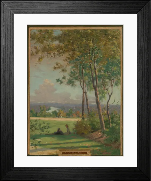 Framed Print : Sketch for the town hall of Vincennes: the chapel, keep, obelisk, the manoeuvring area... 1898. Creator: Maurice Chabas Framed Print : Sketch for the town hall of Vincennes: the chapel, keep, obelisk, the manoeuvring area... 1898. Creator: Maurice Chabas