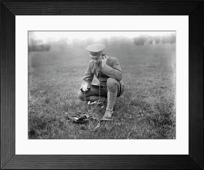 Framed Print : Army, U.S. Field Buzzer, 1915. Creator: Harris & Ewing. Army, U.S. Field Buzzer, 1915. Creator: Harris & Ewing Framed Print : Army, U.S. Field Buzzer, 1915. Creator: Harris & Ewing. Army, U.S. Field Buzzer, 1915. Creator: Harris & Ewing