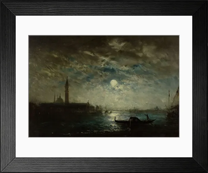 Framed Print : Venise et le Campanile au clair de lune, between 1870 and 1890. Creator: Felix Francois Georges Philibert Ziem Framed Print : Venise et le Campanile au clair de lune, between 1870 and 1890. Creator: Felix Francois Georges Philibert Ziem