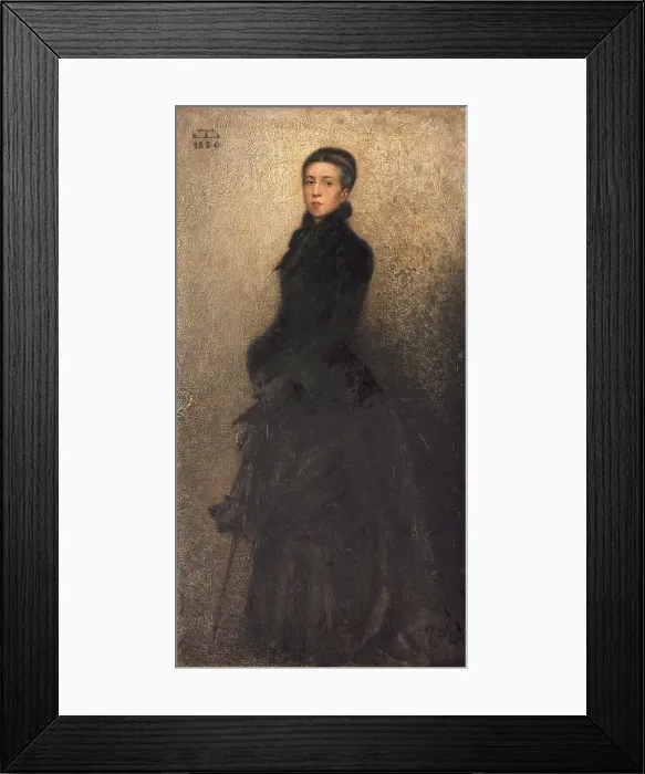 Framed Print : Portrait of the Artist's Mother (Mrs. Dillon), 1880. Creator: Theobald Chartran Framed Print : Portrait of the Artist's Mother (Mrs. Dillon), 1880. Creator: Theobald Chartran