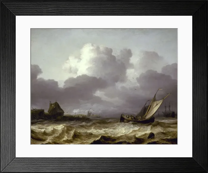 Framed Print : The storm, between 1640 and 1650. Creator: Allart van Everdingen Framed Print : The storm, between 1640 and 1650. Creator: Allart van Everdingen