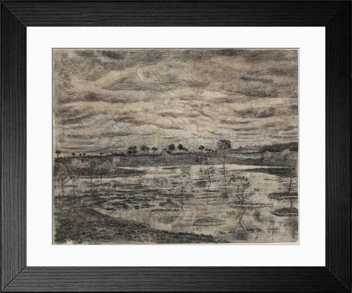 Framed Print : The Swamp, 1881. Creator: Gogh, Vincent, van (1853-1890) Framed Print : The Swamp, 1881. Creator: Gogh, Vincent, van (1853-1890)