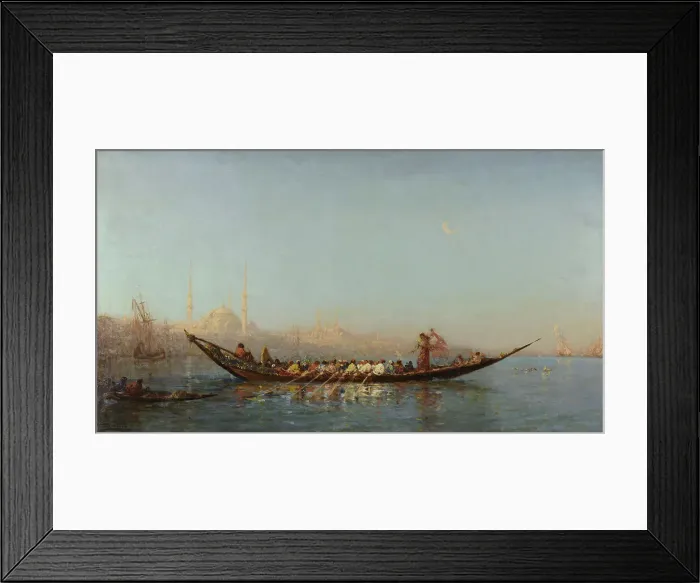 Framed Print : Constantinople, le caïque de la sultane, between 1880 and 1890. Creator: Felix Francois Georges Philibert Ziem Framed Print : Constantinople, le caïque de la sultane, between 1880 and 1890. Creator: Felix Francois Georges Philibert Ziem