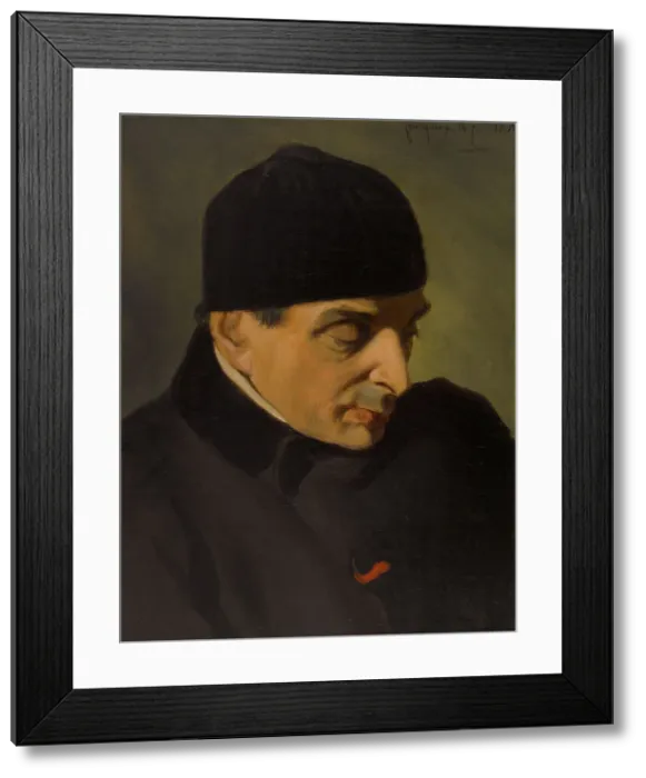 Framed Print : Portrait of Pierre Foucher, 1836. Creator: Auguste de Chatillon Framed Print : Portrait of Pierre Foucher, 1836. Creator: Auguste de Chatillon