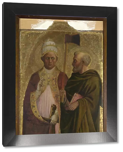 Saint Pope Gregory and Saint Matthias, ca 1428-1429. Creator: Masolino da Panicale (1383-ca 1440)