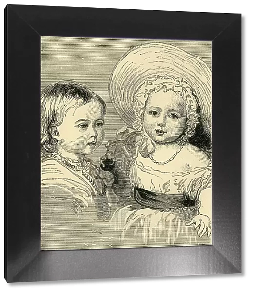 The Princess Royal, Aged 17 Months, and the Prince of Wales, Aged 5 Months, c1841, (c1897). Creator: Unknown