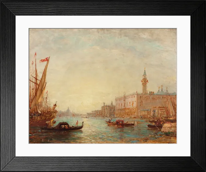 Framed Print : Venise, le Palais des Doges, between 1870 and 1890. Creator: Felix Francois Georges Philibert Ziem Framed Print : Venise, le Palais des Doges, between 1870 and 1890. Creator: Felix Francois Georges Philibert Ziem