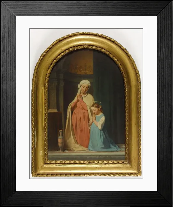 Framed Print : Childhood of the Virgin, 1842. Creator: Edouard Cibot Framed Print : Childhood of the Virgin, 1842. Creator: Edouard Cibot