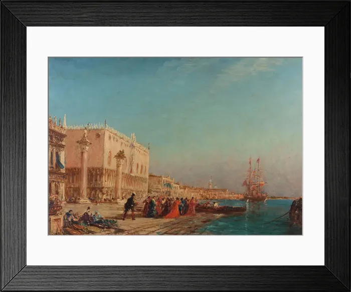 Framed Print : Venise, le Palais des Doges, between 1865 and 1870. Creator: Felix Francois Georges Philibert Ziem Framed Print : Venise, le Palais des Doges, between 1865 and 1870. Creator: Felix Francois Georges Philibert Ziem
