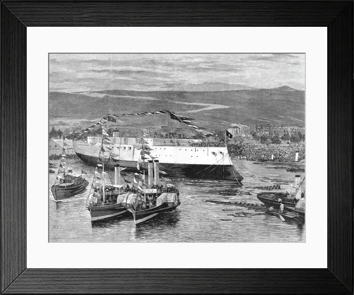 Framed Print : The Launch of the Cruiser La Vizcaya at the Anglo-Spanish Shipyards, Bilbao, 1891. Creator: Unknown. The Launch of the Cruiser La Vizcaya at the Anglo-Spanish Shipyards, Bilbao, 1891. Creator: Unknown Framed Print : The Launch of the Cruiser La Vizcaya at the Anglo-Spanish Shipyards, Bilbao, 1891. Creator: Unknown. The Launch of the Cruiser La Vizcaya at the Anglo-Spanish Shipyards, Bilbao, 1891. Creator: Unknown