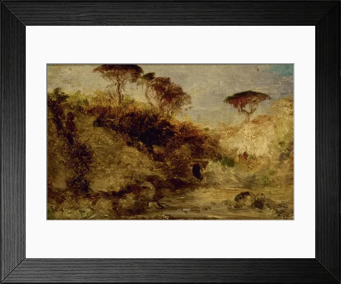 Framed Print : Naples, pins parasols, between 1850 and 1862. Creator: Felix Francois Georges Philibert Ziem Framed Print : Naples, pins parasols, between 1850 and 1862. Creator: Felix Francois Georges Philibert Ziem