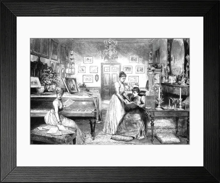 Framed Print : The home of TRH Prince and Princess Christian, The Boudoir, Cumberland Lodge, 1891. Creator: Unknown Framed Print : The home of TRH Prince and Princess Christian, The Boudoir, Cumberland Lodge, 1891. Creator: Unknown
