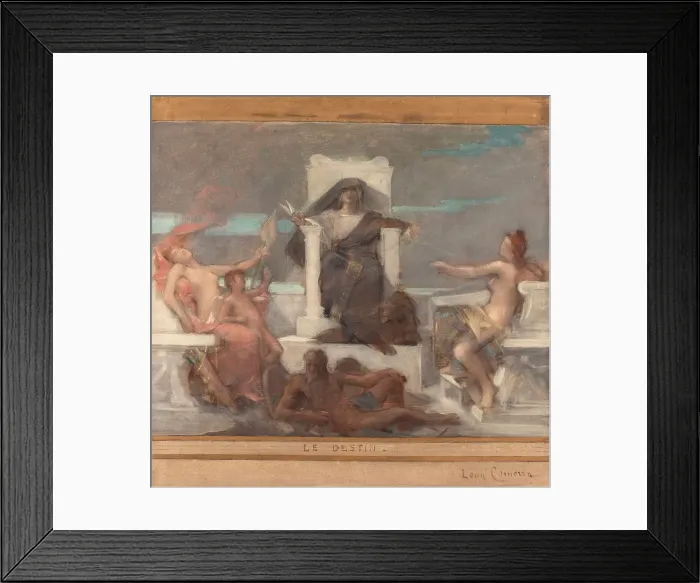 Framed Print : Sketch for the reception hall of the town hall in the 4th arrondissement: Destiny, 1884. Creator: Leon Francois Comerre Framed Print : Sketch for the reception hall of the town hall in the 4th arrondissement: Destiny, 1884. Creator: Leon Francois Comerre