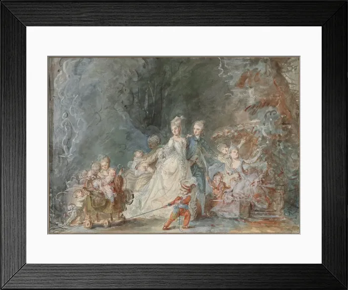 Framed Print : Family Promenade in the Park, 1765 / 1766. Creator: Pierre Antoine Baudouin Framed Print : Family Promenade in the Park, 1765 / 1766. Creator: Pierre Antoine Baudouin