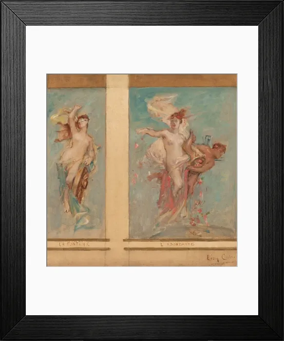 Framed Print : Sketch for the reception hall of town hall in the 4th arrondissement: Fortune and Abundance, 1884. Creator: Leon Francois Comerre Framed Print : Sketch for the reception hall of town hall in the 4th arrondissement: Fortune and Abundance, 1884. Creator: Leon Francois Comerre