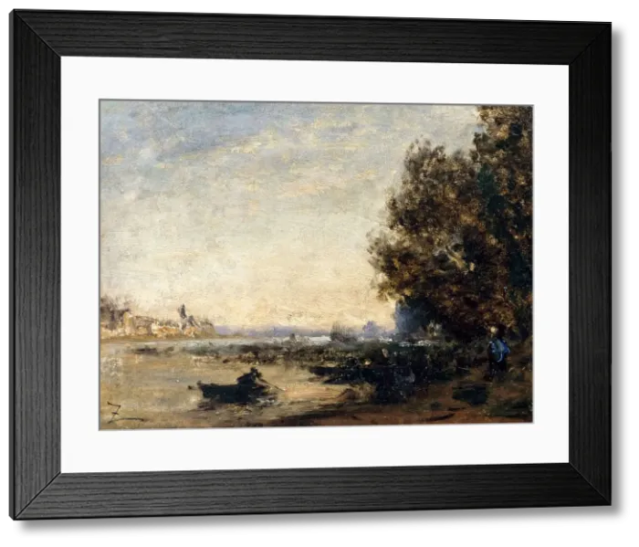Framed Print : Crépuscule, between 1850 and 1860. Creator: Felix Francois Georges Philibert Ziem Framed Print : Crépuscule, between 1850 and 1860. Creator: Felix Francois Georges Philibert Ziem