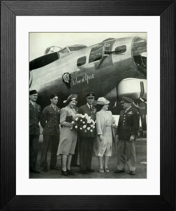 Framed Print : Naming an American Bomber, 6 July 1944, (1947). Creator: Unknown Framed Print : Naming an American Bomber, 6 July 1944, (1947). Creator: Unknown