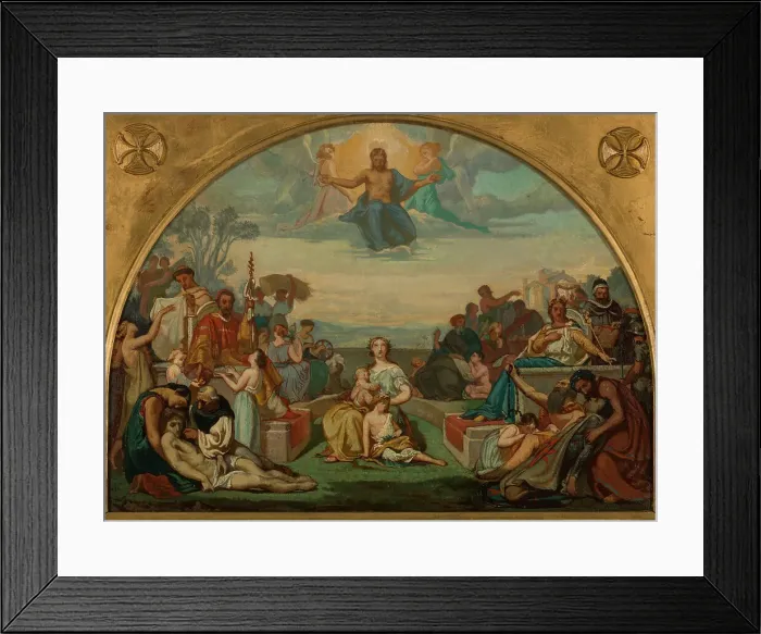Framed Print : Sketch for the Church of St. Elisabeth: Religion, the Beatitudes, c.1847. Creator: German von Bohn Framed Print : Sketch for the Church of St. Elisabeth: Religion, the Beatitudes, c.1847. Creator: German von Bohn