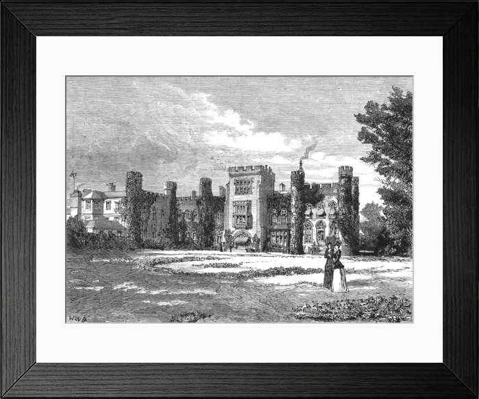 Framed Print : The home of TRH Prince and Princess Christian, The Exterior, Cumberland Lodge, 1891. Creator: Unknown Framed Print : The home of TRH Prince and Princess Christian, The Exterior, Cumberland Lodge, 1891. Creator: Unknown
