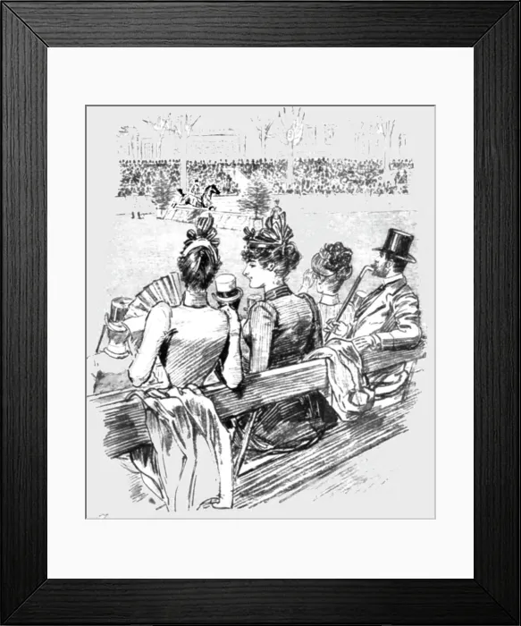 Framed Print : The Paris Season - drawn by Mars; Cup Day at the Concours Hippique, 1891. Creator: Mars Framed Print : The Paris Season - drawn by Mars; Cup Day at the Concours Hippique, 1891. Creator: Mars