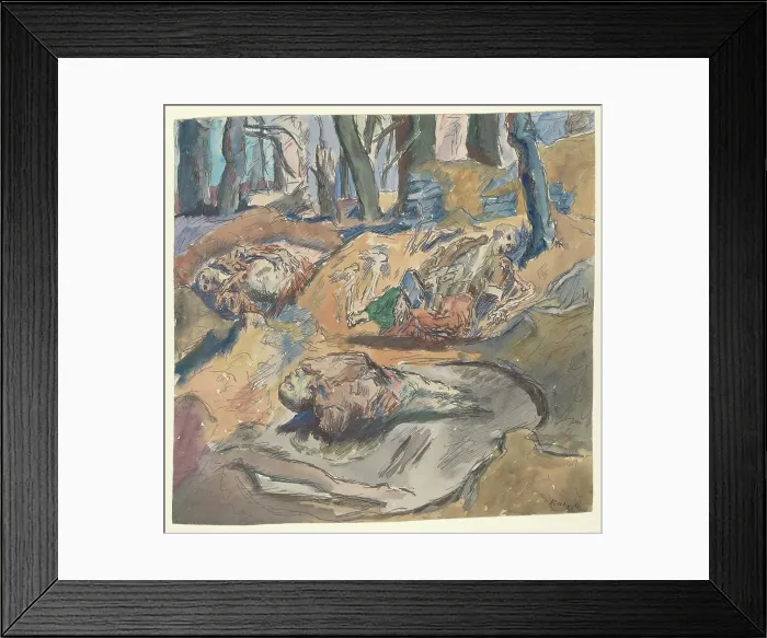 Framed Print : Dead Scottish Soldiers on the Battlefield near Ypres, 1916. Creator: René Beeh Framed Print : Dead Scottish Soldiers on the Battlefield near Ypres, 1916. Creator: René Beeh