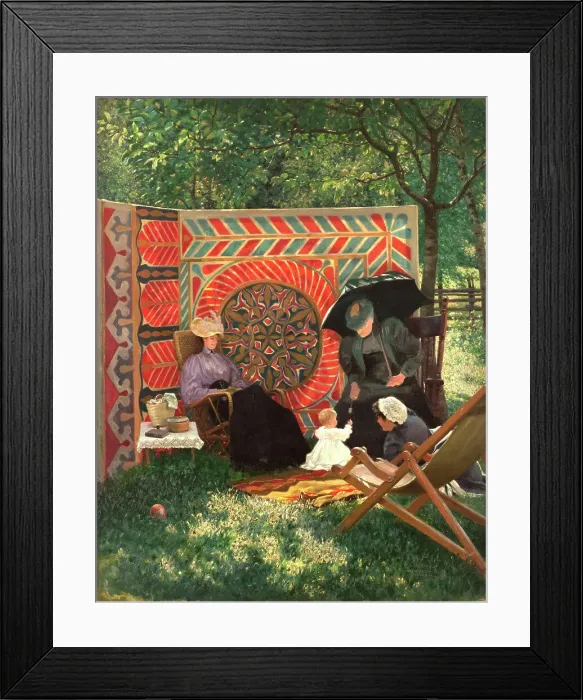 Framed Print : The painter's family in Marquartstein, c.1895. Creator: Henry Brokman Framed Print : The painter's family in Marquartstein, c.1895. Creator: Henry Brokman