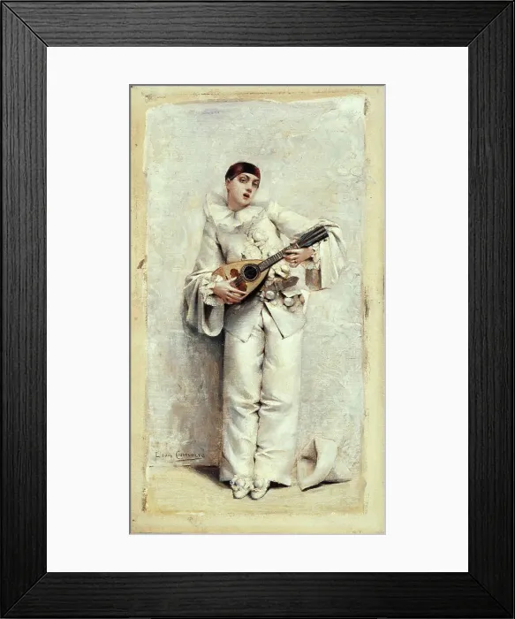 Framed Print : Pierrot, 1884. Creator: Leon Francois Comerre Framed Print : Pierrot, 1884. Creator: Leon Francois Comerre