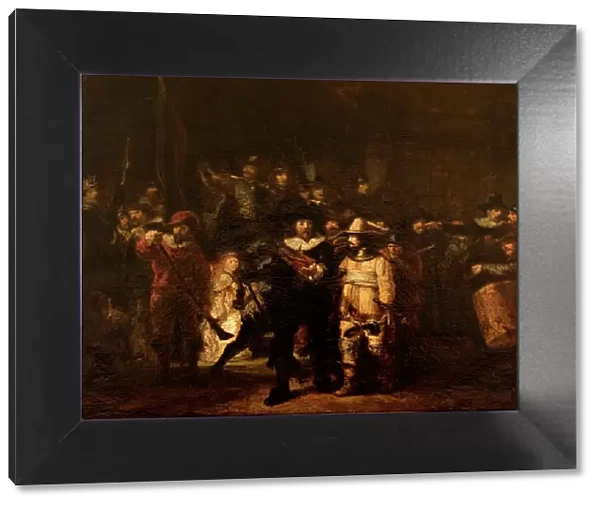 La Ronde de nuit, d'après Rembrandt, c.1853. Creator: Felix Francois Georges Philibert Ziem