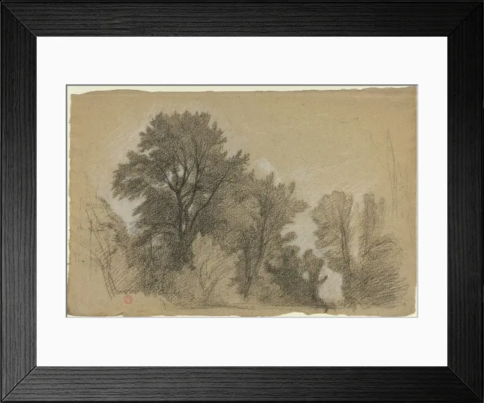 Framed Print : Edge of a Wood, c. 1840. Creator: Jean Achille Benouville Framed Print : Edge of a Wood, c. 1840. Creator: Jean Achille Benouville