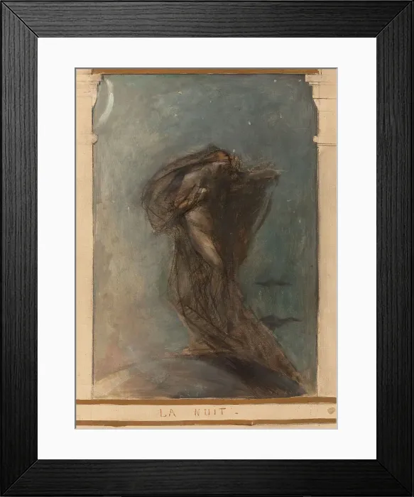 Framed Print : Sketch for the reception hall of the town hall in the 4th arrondissement: Autumn. Winter... 1884. Creator: Leon Francois Comerre Framed Print : Sketch for the reception hall of the town hall in the 4th arrondissement: Autumn. Winter... 1884. Creator: Leon Francois Comerre