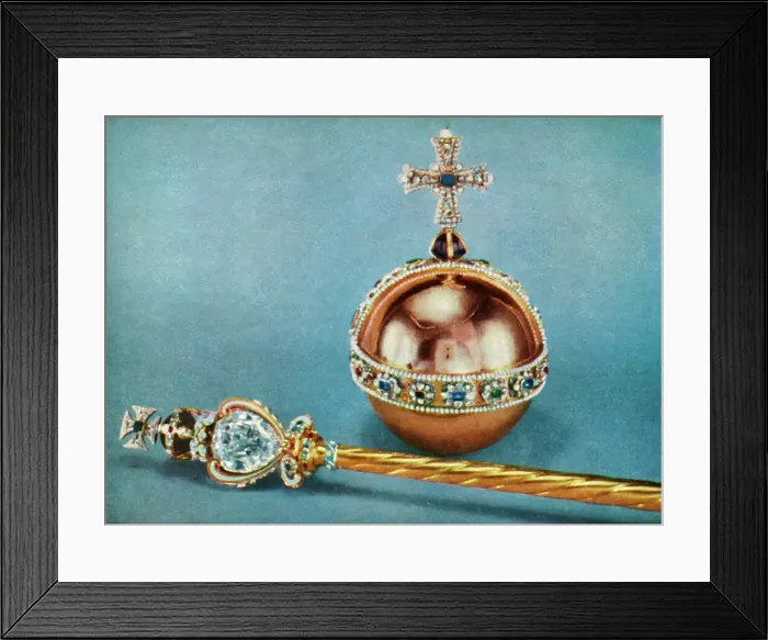 Framed Print : Orb and Sceptre, 1962. Creator: Unknown Framed Print : Orb and Sceptre, 1962. Creator: Unknown