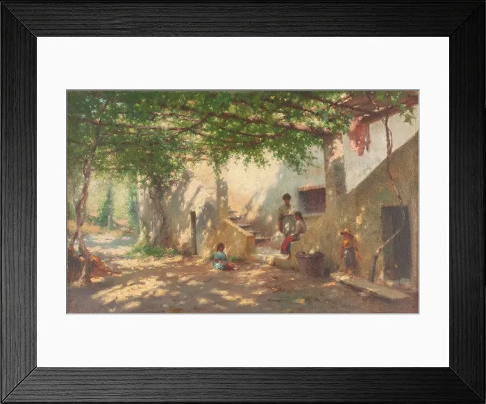 Framed Print : Sestri Levante, pergola, c.1922. Creator: Henry Brokman